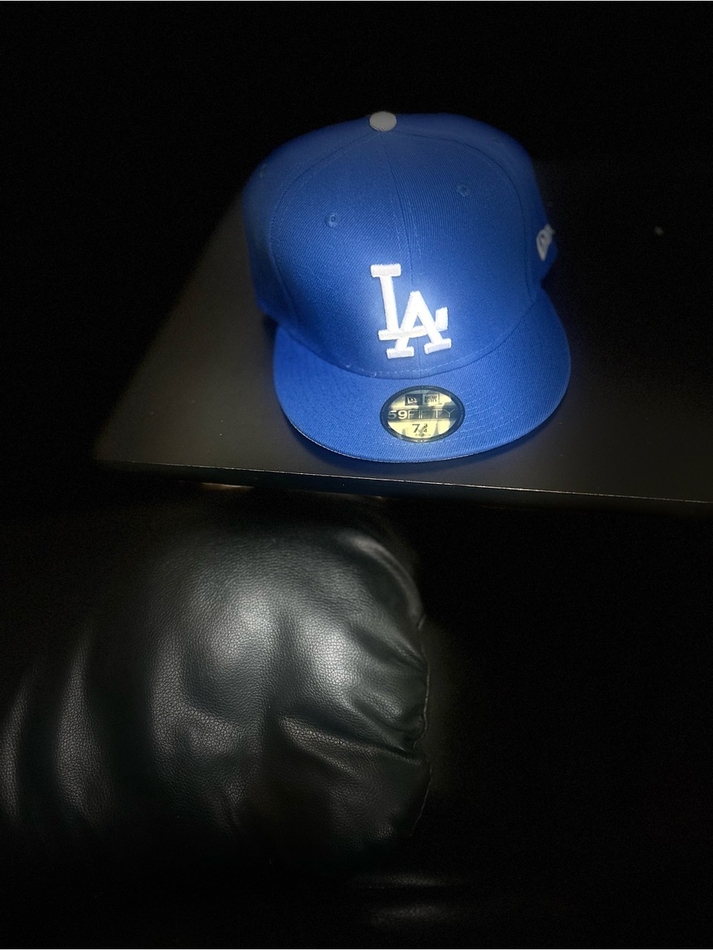 New Era 59Fifty Blue LA Dodgers Fitted Hat with White Logo